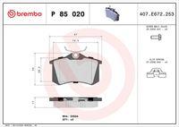 BREMBO P85020 - PASTILLA DE FRENO