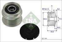 INA 535000410 - POLEA LIBRE ALTERNADOR TURISMO