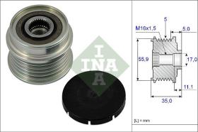 INA 535000510 - POLEA LIBRE ALTERNADOR TURISMO