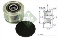 INA 535001210 - POLEA LIBRE ALTERNADOR TURISMO