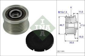 INA 535001610 - POLEA LIBRE ALTERNADOR TURISMO