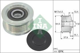 INA 535002310 - POLEA LIBRE ALTERNADOR TURISMO