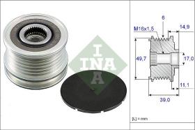 INA 535005010 - POLEA LIBRE ALTERNADOR TURISMO