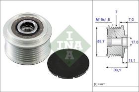 INA 535005310 - POLEA LIBRE ALTERNADOR TURISMO