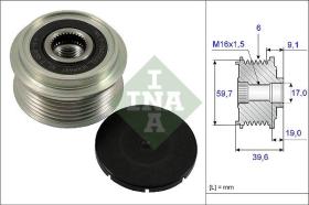 INA 535006510 - POLEA LIBRE ALTERNADOR TURISMO