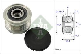 INA 535010310 - POLEA LIBRE ALTERNADOR TURISMO