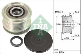 INA 535010510 - POLEA LIBRE ALTERNADOR TURISMO