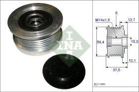 INA 535011010 - POLEA LIBRE ALTERNADOR TURISMO