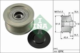 INA 535011510 - POLEA LIBRE ALTERNADOR TURISMO