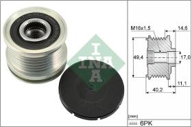 INA 535012410 - POLEA LIBRE ALTERNADOR TURISMO