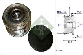 INA 535014910 - POLEA LIBRE ALTERNADOR TURISMO