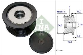 INA 535018810 - POLEA LIBRE ALTERNADOR TURISMO