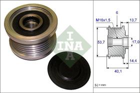 INA 535020210 - POLEA LIBRE ALTERNADOR TURISMO