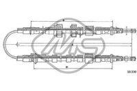 METALCAUCHO 81761 - CABLE FRENO ESCORT 1,1-1,3-1,6 DIES