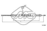 METALCAUCHO 81821 - CABLE FRENO TRANSIT ALL FWD VAN-KOM