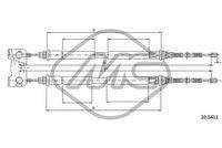 METALCAUCHO 81837 - CABLE FRENO ESCORT ALL 1,4I-1,6I-1,