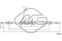 METALCAUCHO 81857 - CABLE FRENO TRANSIT ALL RWD CAB SER