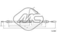 METALCAUCHO 81858 - CABLE FRENO TRANSIT ALL RWD VAN 460