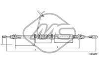 METALCAUCHO 81866 - CABLE FRENO TRANSIT ALL RWD CAB RUO