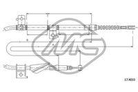 METALCAUCHO 81941 - CABLE FRENO ACCORD ALL (DISC BRAKE)