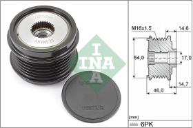 INA 535030810 - POLEA LIBRE ALTERNADOR TURISMO