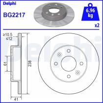 DELPHI BG2217 - DISCO DE FRENO