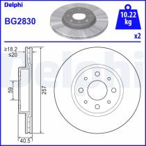 DELPHI BG2830 - DISCO DE FRENO