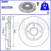 DELPHI BG3359 - DISCO DE FRENO