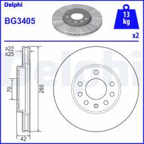 DELPHI BG3405 - DISCO DE FRENO