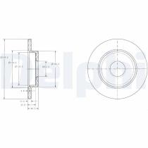 DELPHI BG3673 - DISCO DE FRENO