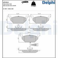 DELPHI LP1514 - PASTILLA DE FRENO