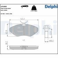 DELPHI LP1695 - PASTILLA DE FRENO