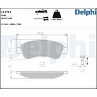 DELPHI LP1727 - PASTILLA DE FRENO