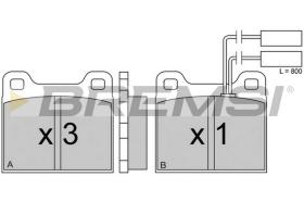 BREMS BP2224 - PASTIGLIE FRENO - BRAKE PADS