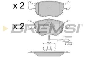 BREMS BP2707 - PASTIGLIE FRENO - BRAKE PADS