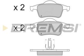 BREMS BP2843 - PASTIGLIE FRENO - BRAKE PADS