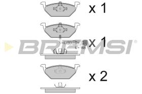 BREMS BP2848 - PASTIGLIE FRENO - BRAKE PADS