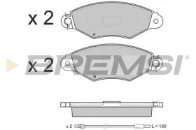 BREMS BP3019 - PASTIGLIE FRENO - BRAKE PADS