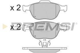 BREMS BP3078 - PASTIGLIE FRENO - BRAKE PADS