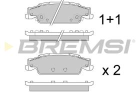 BREMS BP3345 - PASTIGLIE FRENO - BRAKE PADS