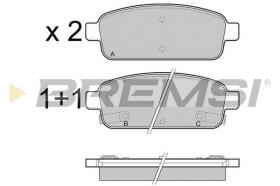 BREMS BP3406 - PASTIGLIE FRENO - BRAKE PADS