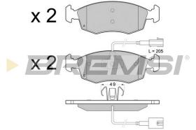 BREMS BP3433 - PASTIGLIE FRENO - BRAKE PADS