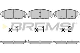 BREMS BP3703 - PASTIGLIE FRENO - BRAKE PADS