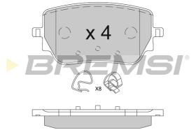 BREMS BP3850 - PASTIGLIE FRENO - BRAKE PADS