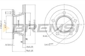 BREMS CD5221S - DISCHI FRENO - BRAKE DISCS