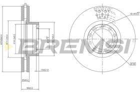 BREMS CD5257V - DISCHI FRENO - BRAKE DISCS