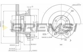 BREMS CD5313S - DISCHI FRENO - BRAKE DISCS