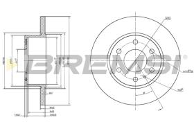 BREMS CD5315S - DISCHI FRENO - BRAKE DISCS