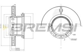 BREMS CD5318V - DISCHI FRENO - BRAKE DISCS