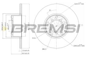 BREMS CD6007S - DISCHI FRENO - BRAKE DISCS